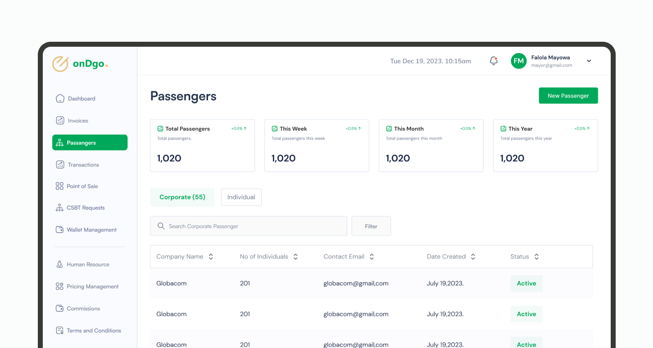 ondgo travel agency web app image
